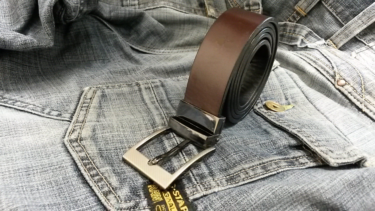 Mens New Leather Reversible Belts Metal Buckles - Black / Brown - Sizes ...
